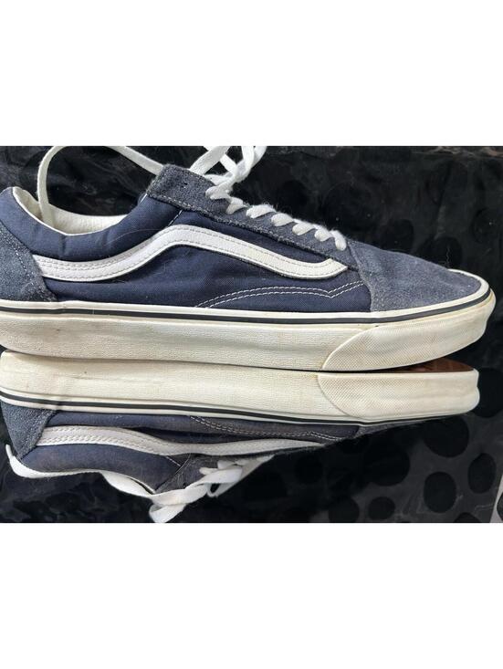 VANS Old Skool Dark Navy  Blue/Blue/White Suede Canvas Skate Shoes Men's Size 12 - Picture 13 of 15
